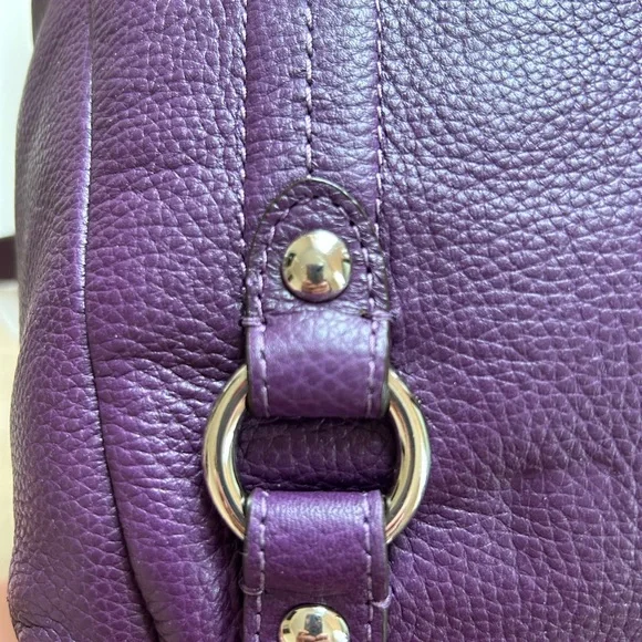 Coach Leather Alexandra Convertible Pebble Leather Tote F17566 - Picture 9 of 11